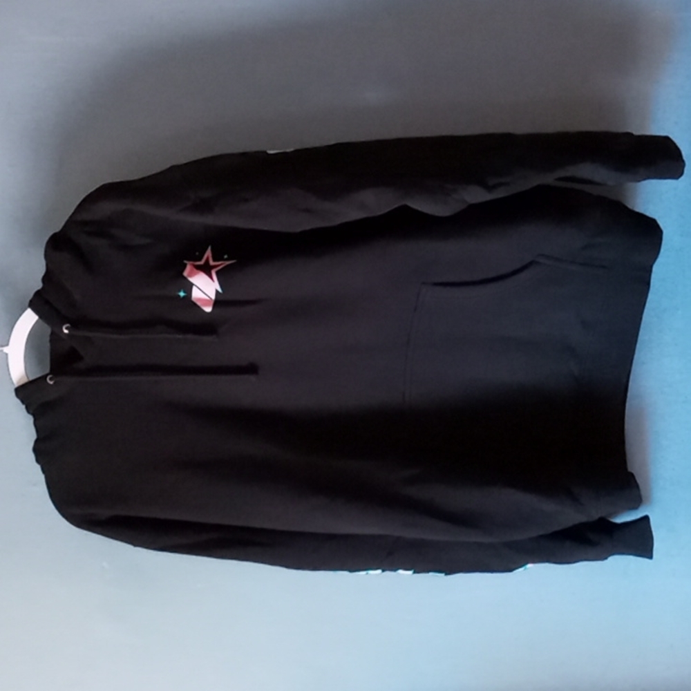 JEFFREE STAR COSMETICS JStar Hoodie; Black/Coral unisex MEDIUM